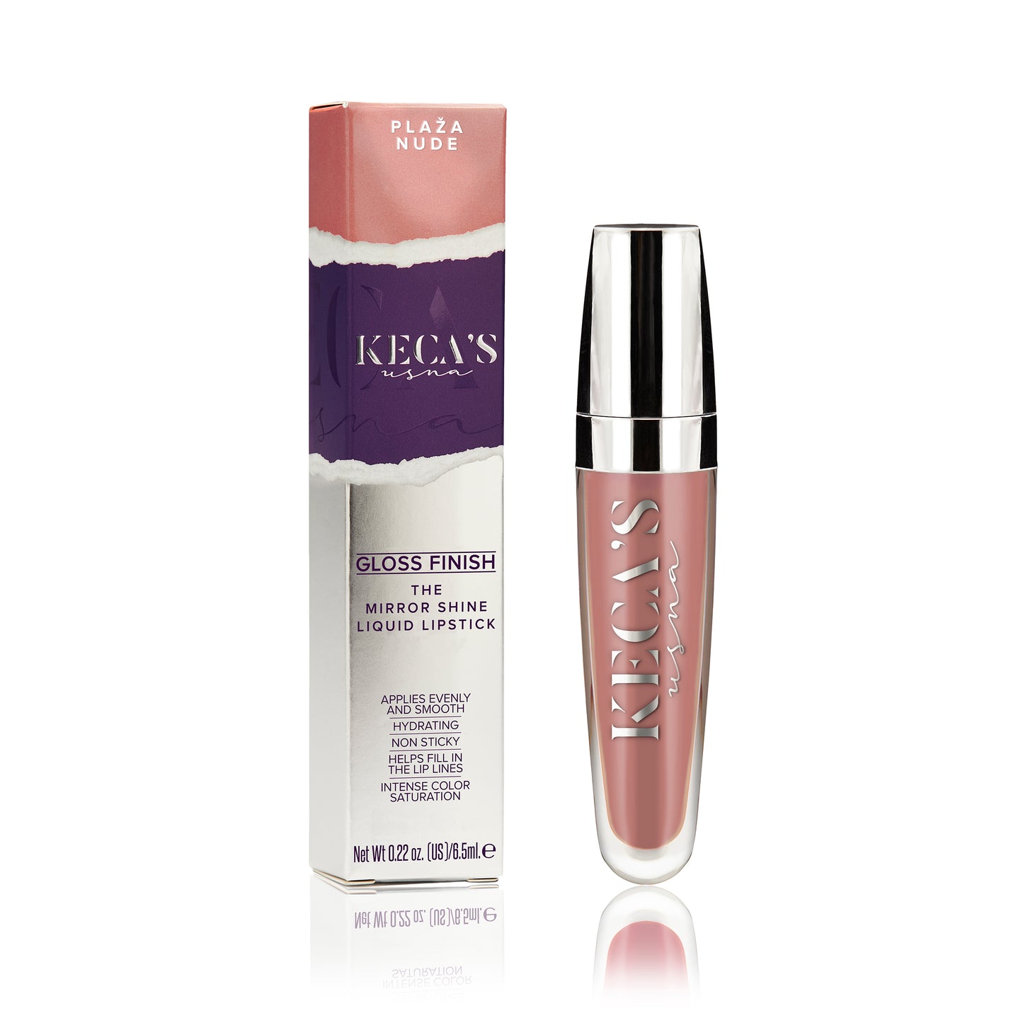 Plaža Nude Gloss Finish - The Mirror Shine Liquid Lipstick