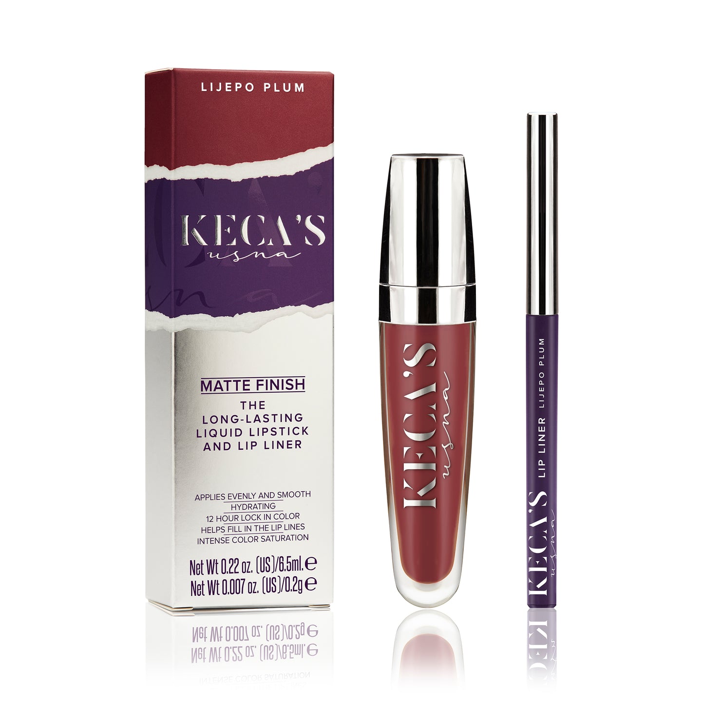 Lijepo Plum Matte Finish - The Long-lasting Liquid Lipstick And Lip Liner