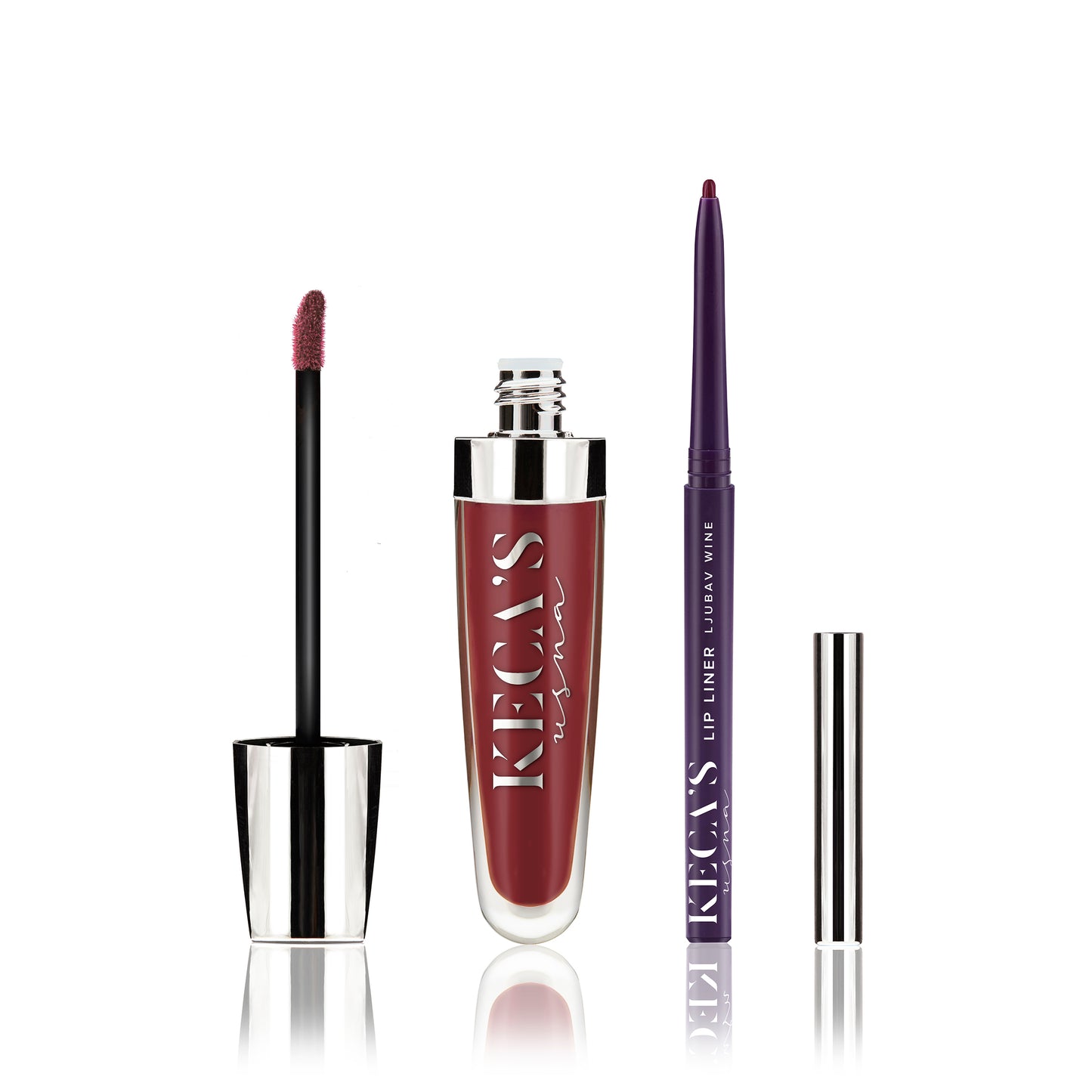 Ljubav Wine Matte Finish - The Long-lasting Liquid Lipstick And Lip Liner